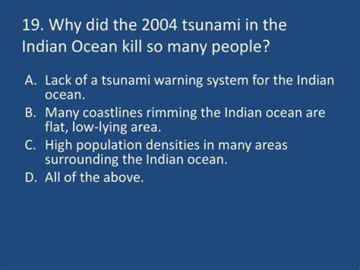 Why did the 2004 tsunami kill so many?